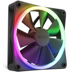 NZXT - F120 RGB 120mm Computer Case Fan with Fluid Dynamic Bearings - Black - Front_Zoom