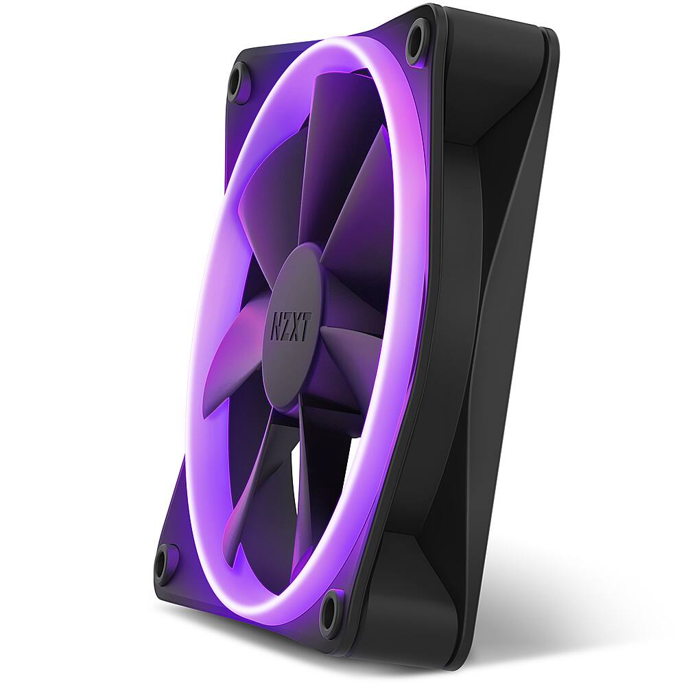 Alt View 11. NZXT - F120 RGB 120mm Computer Case Fan with Fluid Dynamic Bearings - Black.