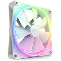 NZXT - F140 Duo RGB 140mm Computer Case Fan with Fluid Dynamic Bearings - White - Front_Zoom