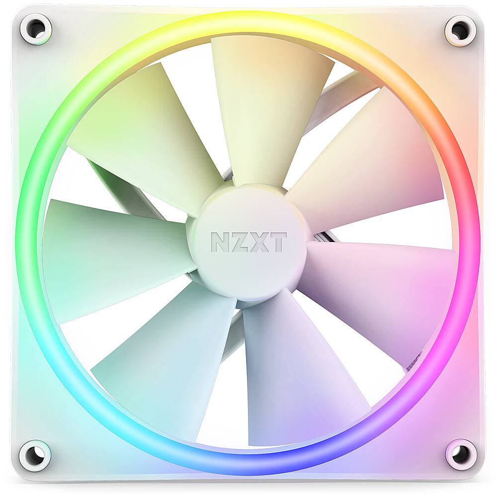 Alt View 11. NZXT - F140 Duo RGB 140mm Computer Case Fan with Fluid Dynamic Bearings - White.