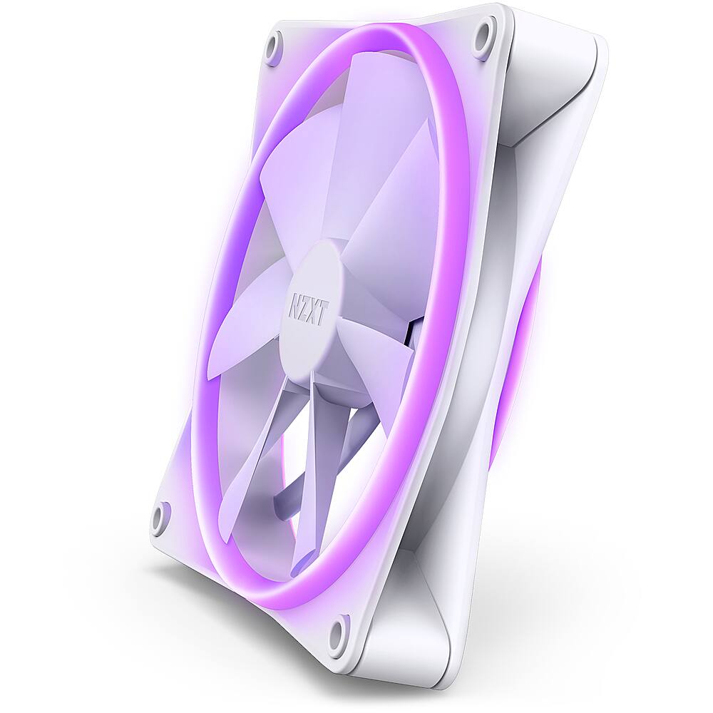 Alt View 12. NZXT - F140 Duo RGB 140mm Computer Case Fan with Fluid Dynamic Bearings - White.