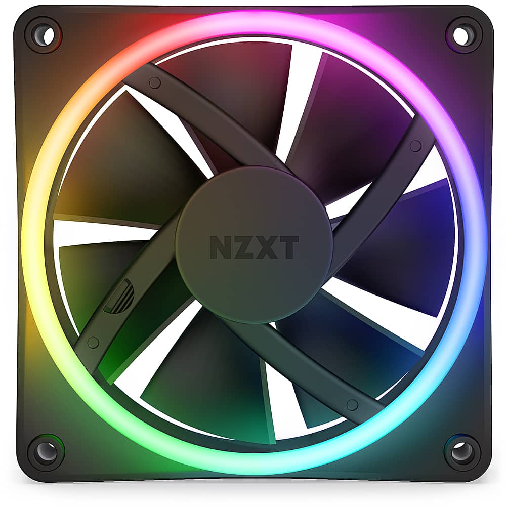 Alt View 11. NZXT - F120 Duo RGB 120mm Computer Case Fan with Fluid Dynamic Bearings - Black.