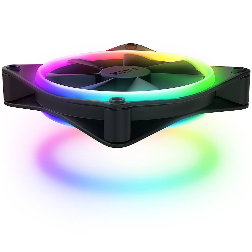 Alt View 13. NZXT - F120 Duo RGB 120mm Computer Case Fan with Fluid Dynamic Bearings - Black.