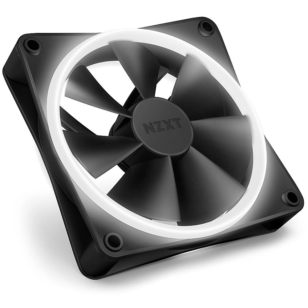 Alt View 14. NZXT - F120 Duo RGB 120mm Computer Case Fan with Fluid Dynamic Bearings - Black.