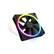 Alt View 11. NZXT - F120 Duo RGB 120mm Computer Case Fan with RGB Controller and Fluid Dynamic Bearings (3-pack) - Black.