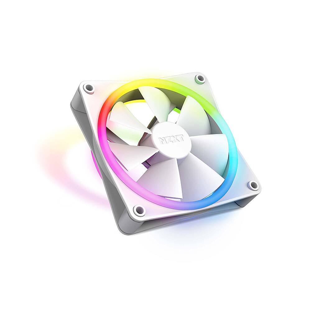 Alt View 11. NZXT - F120 Duo RGB 120mm Computer Case Fan with RGB Controller and Fluid Dynamic Bearings (3-pack) - White.