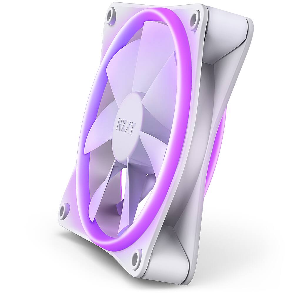 Alt View 12. NZXT - F120 Duo RGB 120mm Computer Case Fan with Fluid Dynamic Bearings - White.