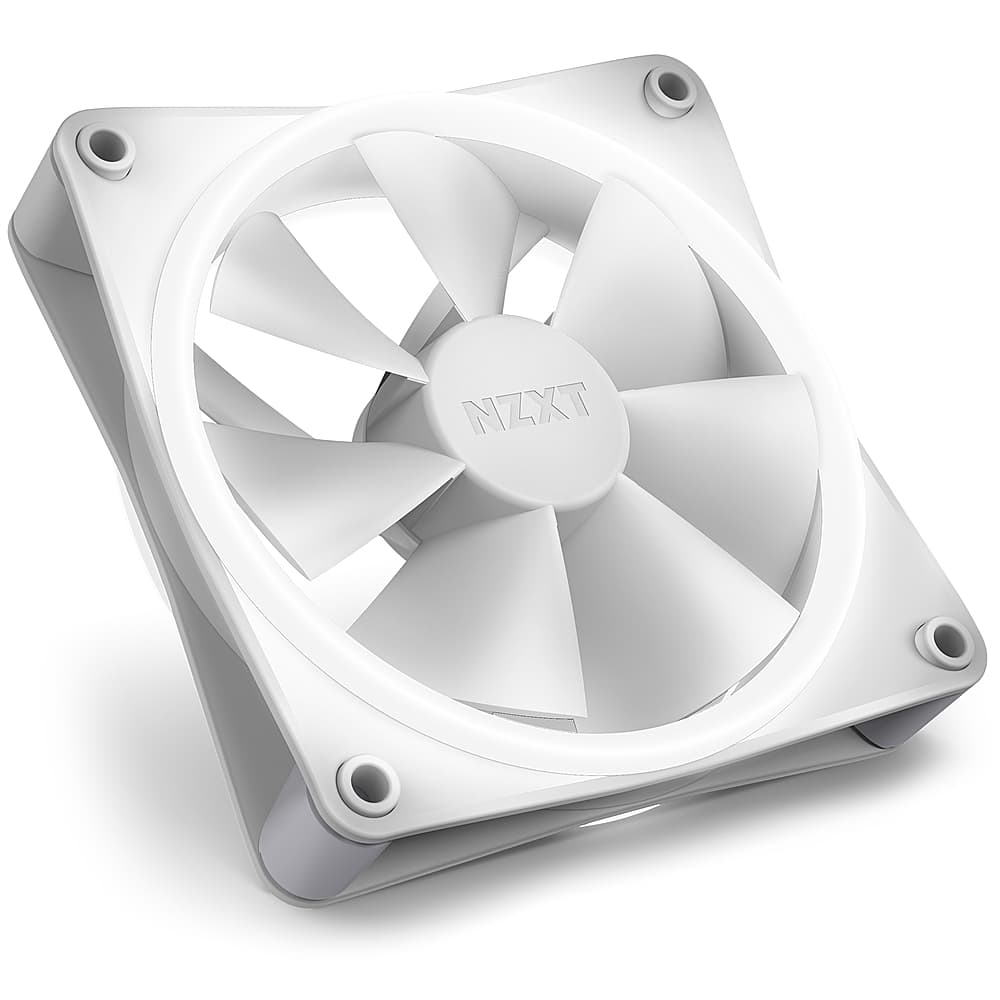 Alt View 14. NZXT - F120 Duo RGB 120mm Computer Case Fan with Fluid Dynamic Bearings - White.