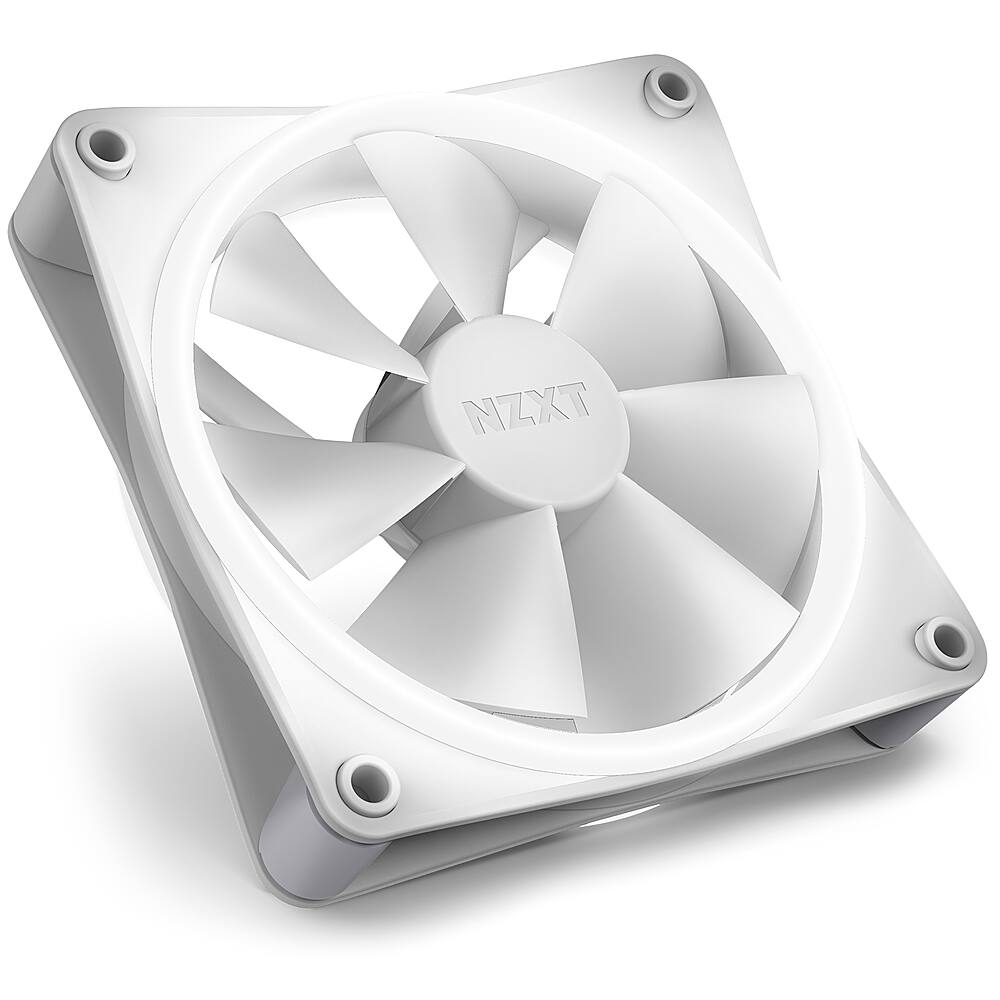 Alt View 14. NZXT - F120 Duo RGB 120mm Computer Case Fan with Fluid Dynamic Bearings - White.