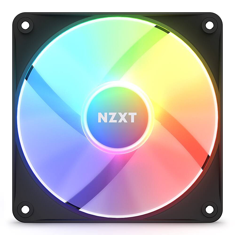 Alt View 1. NZXT - F120 Core RGB 120mm Computer Case Fan with Fluid Dynamic Bearings - Black.