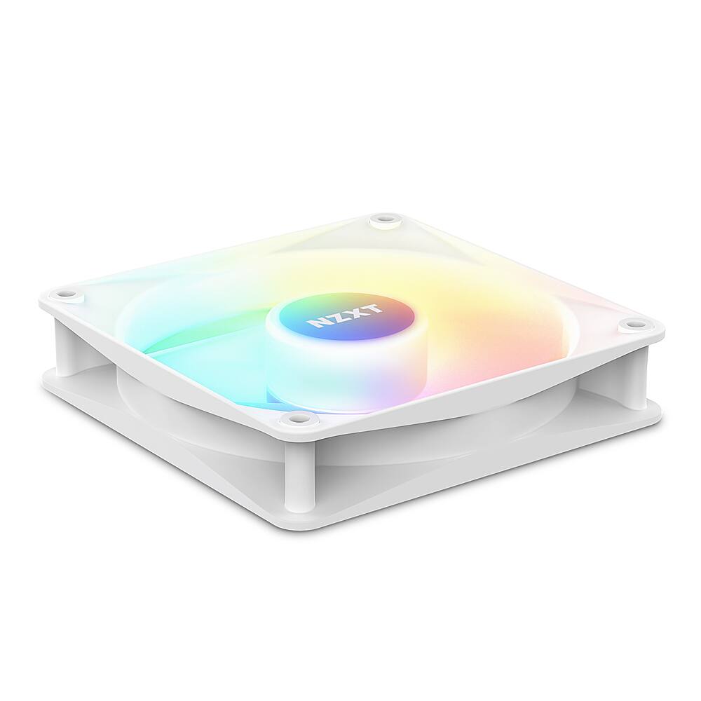 Alt View 12. NZXT - F120 Core RGB 120mm Computer Case Fan with Fluid Dynamic Bearings - White.
