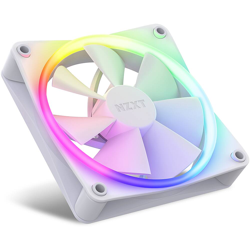Alt View 1. NZXT - F120 RGB 120mm Computer Case Fan with RGB Controller and Fluid Dynamic Bearings (3-pack) - Black.
