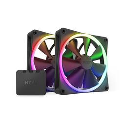 NZXT F140 RGB 140mm Computer Case Fan with RGB Controller and NZXT F140 RGB 140mm Computer Case Fan with RGB Controller and