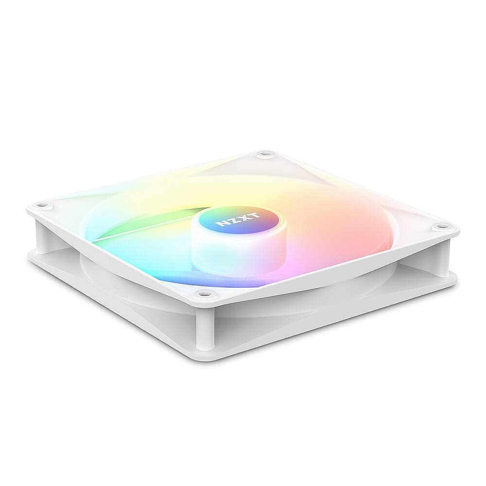Alt View 12. NZXT - F140 Core RGB 140mm Computer Case Fan with Fluid Dynamic Bearings - White.