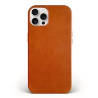 Bluebonnet - Leather Case with MagSafe for Apple iPhone 15 Pro Max - Saddle Tan - Front_Zoom