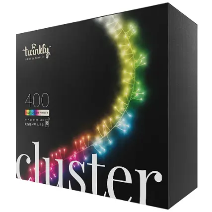 Front. Twinkly - Smart Light Cluster 400 RGB+W LED - Multi.