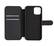 Angle. Bluebonnet - Leather Folio Case with MagSafe for Apple iPhone 15 Pro - Black.