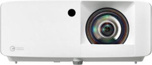 Optoma - UHZ35ST Compact Short Throw Laser Home Theater and Gaming Projector, 4K UHD Laser, High Bright 3,500 Lumens - White - Front_Zoom