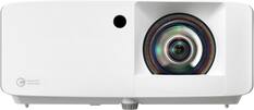 Front. Optoma - UHZ35ST Compact Short Throw Laser Home Theater and Gaming Projector, 4K UHD Laser, High Bright 3,500 Lumens - White.