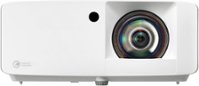 Optoma - UHZ35ST Compact Short Throw Laser Home Theater and Gaming Projector, 4K UHD Laser, High Bright 3,500 Lumens - White - Front_Zoom