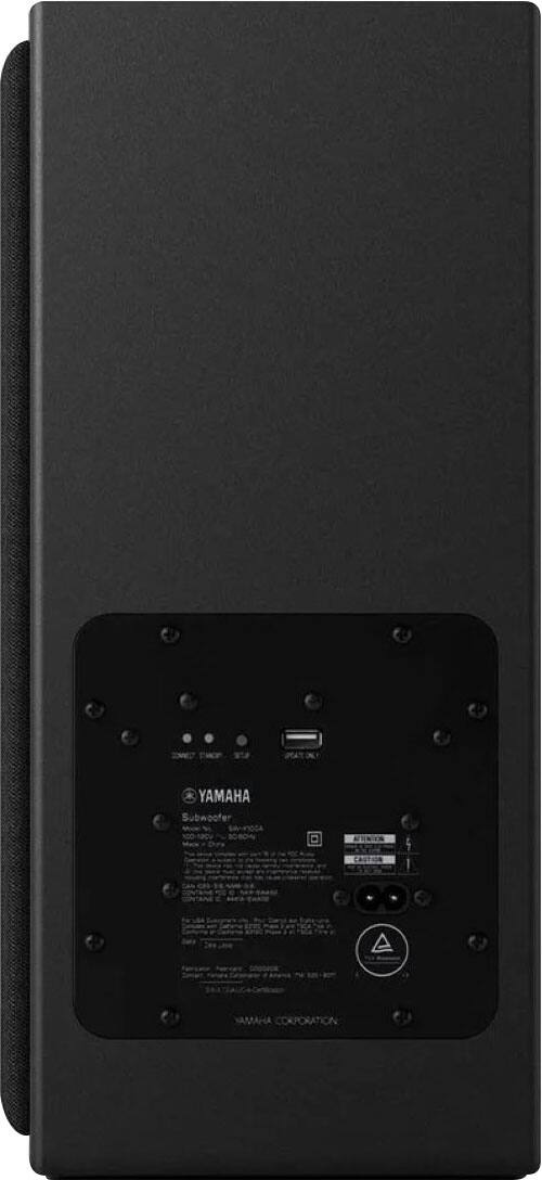 Left. Yamaha - TRUE X SUB 100A Wireless Subwoofer - Black.