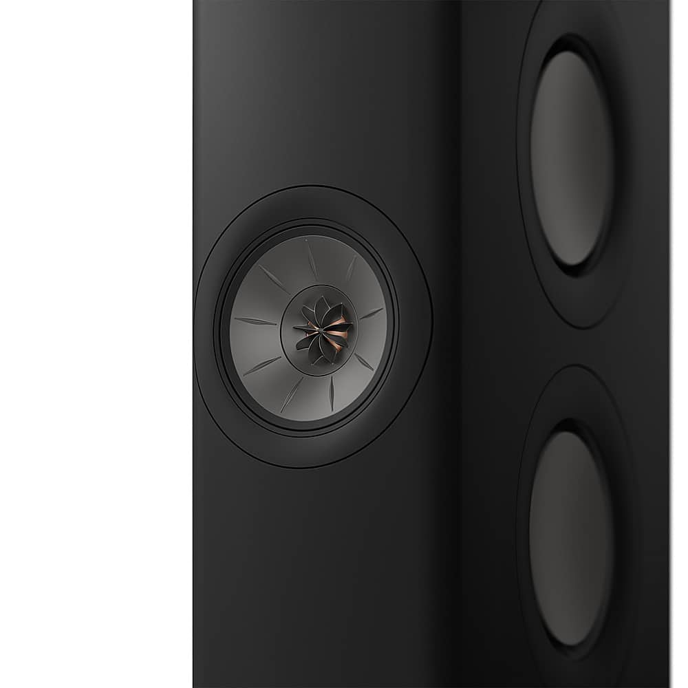 Angle. KEF - LS60 Wireless Floorstanding Speakers (Pair) - Black.