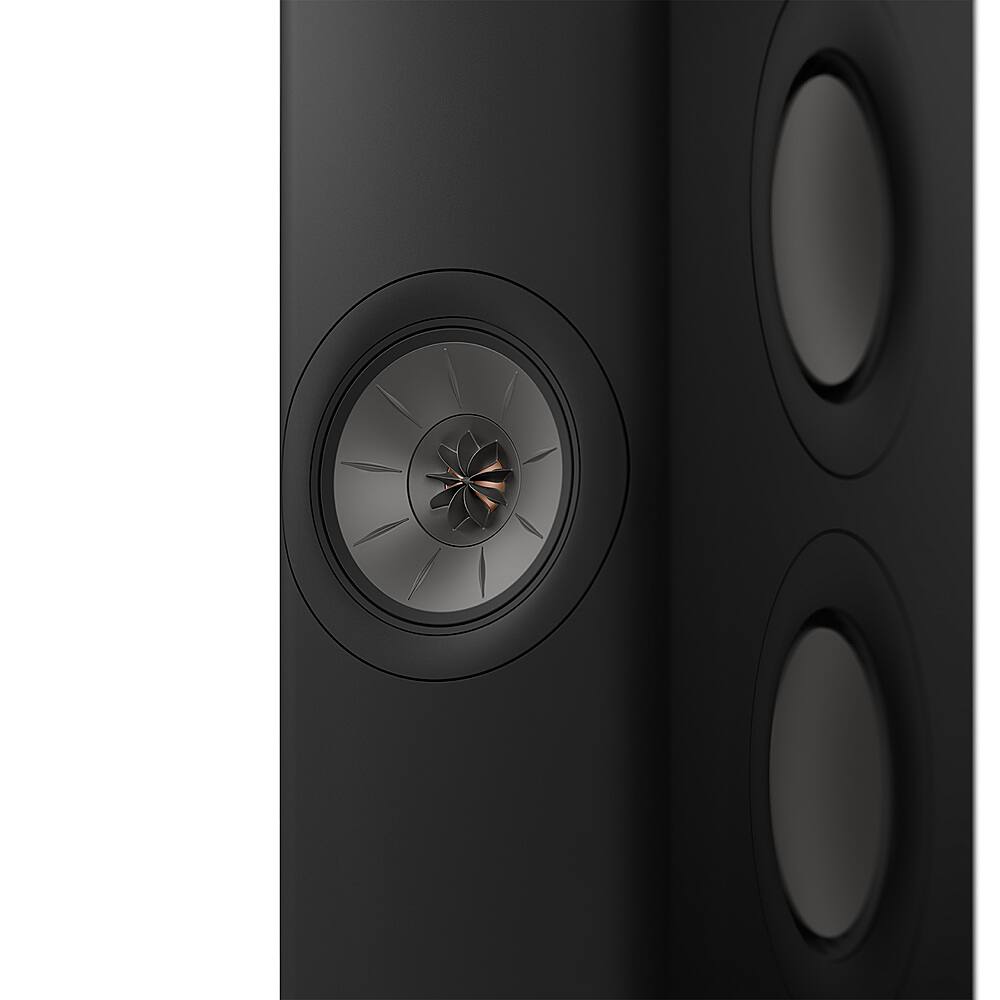 Angle. KEF - LS60 Wireless Floorstanding Speakers (Pair) - Black.