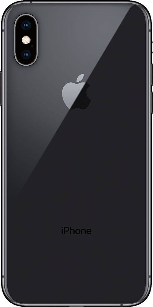 Back. Apple - Geek Squad Certified Refurbished iPhone XS with 64GB Memory Cell Phone (Unlocked) - Space Gray.