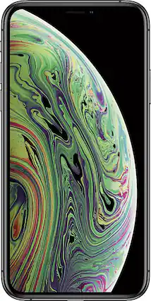 Front. Apple - Geek Squad Certified Refurbished iPhone XS with 64GB Memory Cell Phone (Unlocked) - Space Gray.