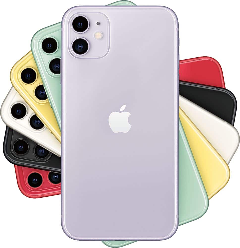 Alt View 11. Apple - Geek Squad Certified Refurbished iPhone 11 with 64GB Memory Cell Phone (Unlocked) - Purple.