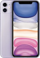 Apple - Geek Squad Certified Refurbished iPhone 11 with 64GB Memory Cell Phone (Unlocked) - Purple - Front_Zoom