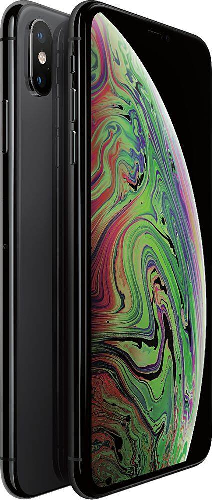 Alt View 12. Apple - Geek Squad Certified Refurbished iPhone XS Max with 64GB Memory Cell Phone (Unlocked) - Space Gray.