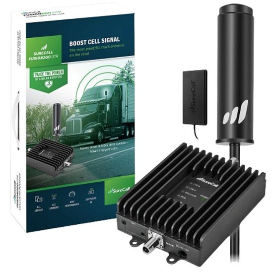 Front Zoom. SureCall - Fusion2Go OTR - Cell Phone Signal Booster for Trucks, Work Vans, Fleets, RVs and Large Vehicles - Black.