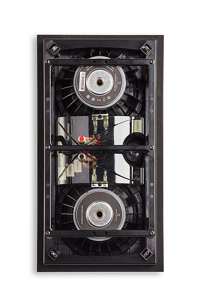 Back View: Definitive Technology - Dymension CI MAX Dual Series 6.5” In-Wall LCR Speaker (Each) - Black