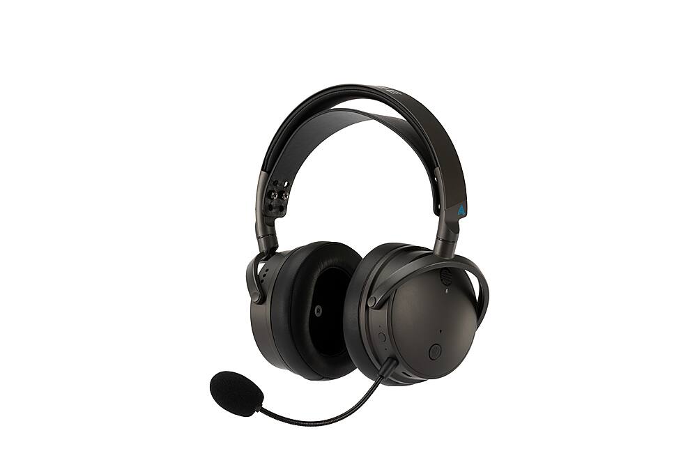 Front. Audeze - Maxwell Over-the-Ear Wireless Gaming Headset for PlayStation 4, PlayStation 5, PC - Black.