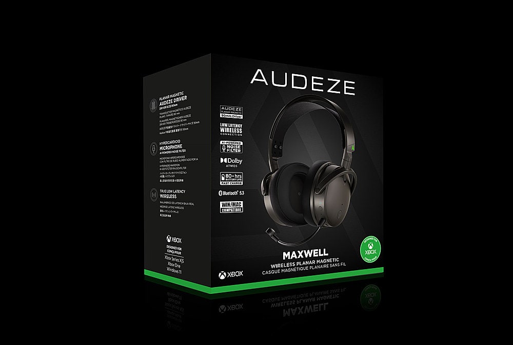 Alt View 21. Audeze - Maxwell Over-the-Ear Wireless Gaming Headset for Xbox One, Xbox X|S, PC - Black.