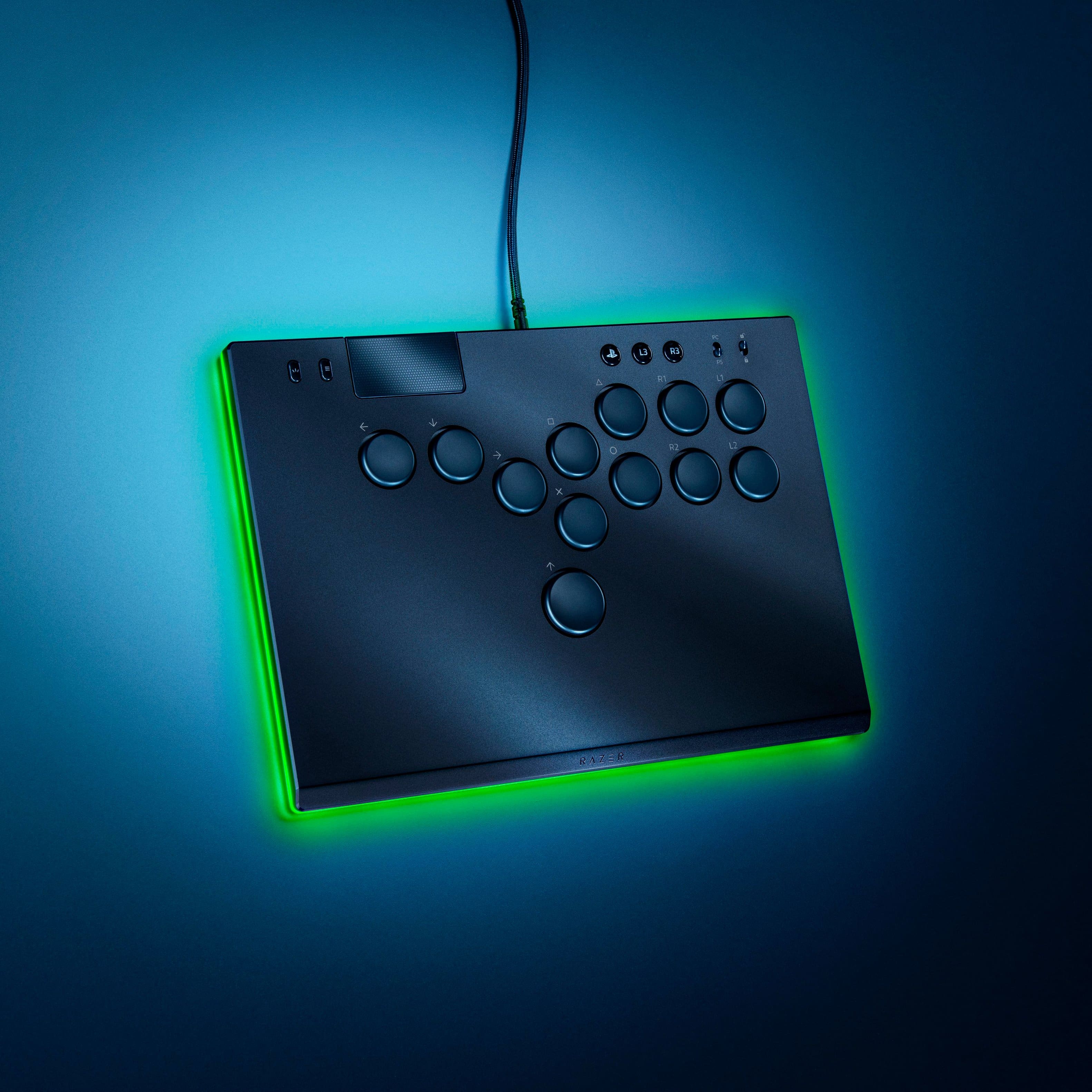  Razer Kitsune All-Button Arcade Controller: For PS5 /  PlayStation 5 & PC - Low-Profile Optical Switches - Slim Form Factor -  Removable Top Plate - Chroma RGB Lighting - USB Type