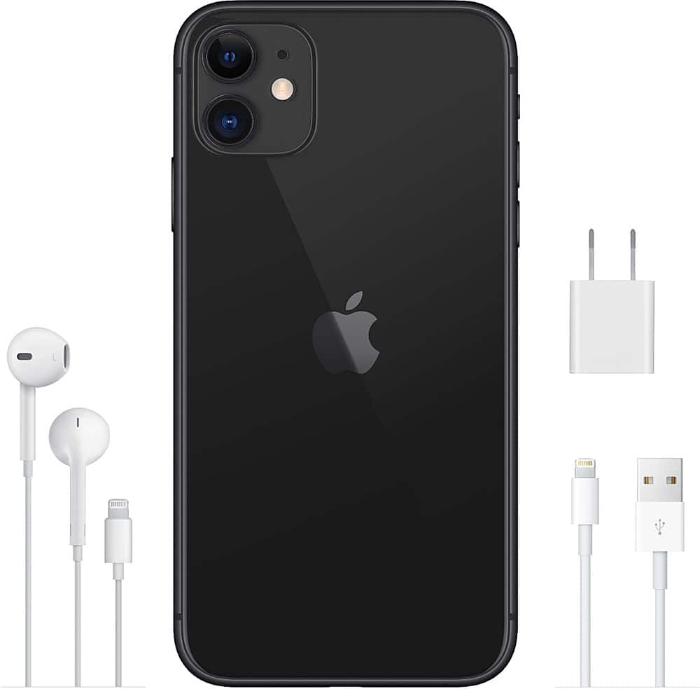 Alt View 16. Apple - Geek Squad Certified Refurbished iPhone 11 with 128GB Memory Cell Phone (Unlocked) - Black.