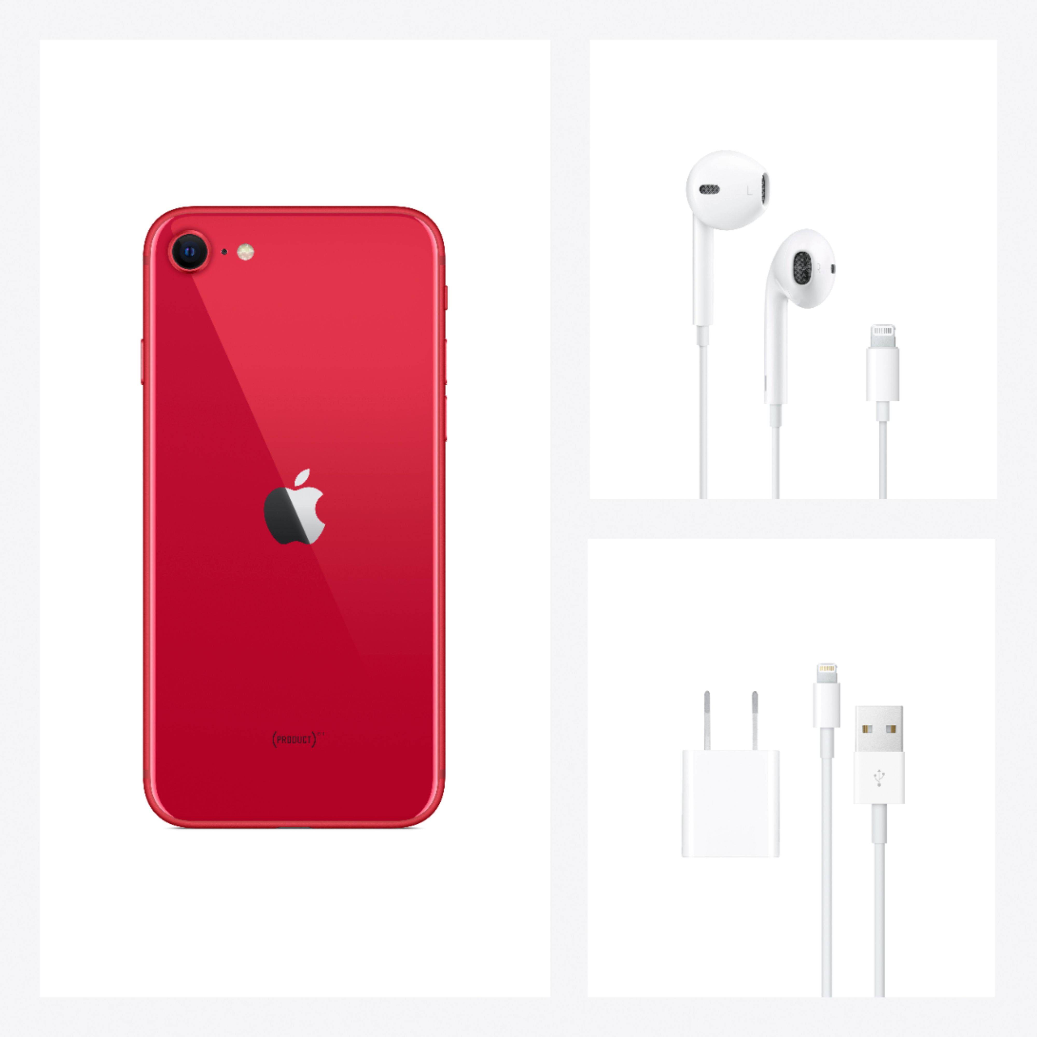 Pre-Owned Apple iPhone SE (2020) 64GB - Red GSM Unlocked Verizon +  (Refurbished: Good) 