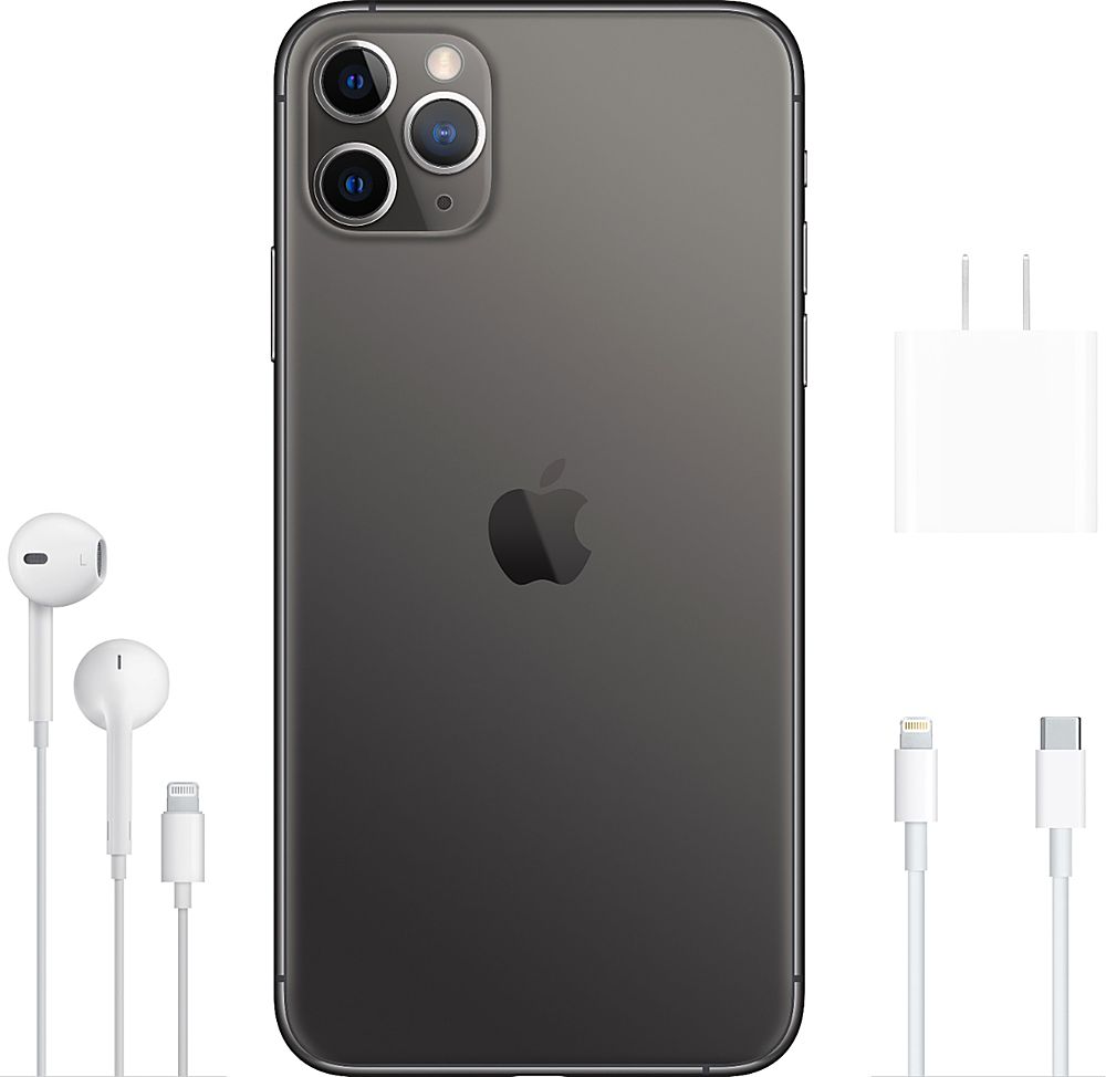 iPhone 11 PRO MAX 64GB Space Grey Apple con Cargador Y Auriculares -  MWHD2QL/A