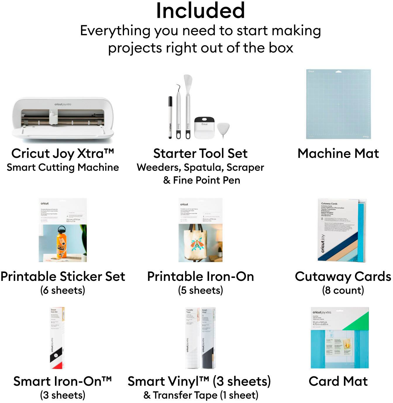 Alt View 13. Cricut - Cricut Joy Xtra™ Smart Cutting Machine + Starter Kit - White.