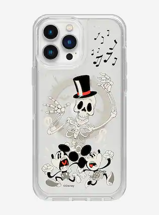 Front. OtterBox - Symmetry Series Case for iPhone 12 / 12 Pro - Mickey Bones.