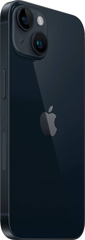 Left. Apple - Geek Squad Certified Refurbished iPhone 14 128GB - Midnight.