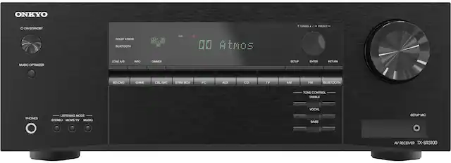 Front. Onkyo - Onkyo TX-SR3100 5.2 Ch with Dolby Atmos Home Theater AV Receiver with AccuEQ Room Calibration - Black - Black.