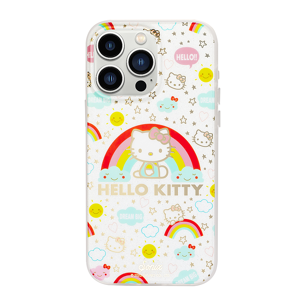 Hello Kitty Ring Stand Glitter Electrop Logo MagSafe Case Pour IPhone 15  Pro - Rose