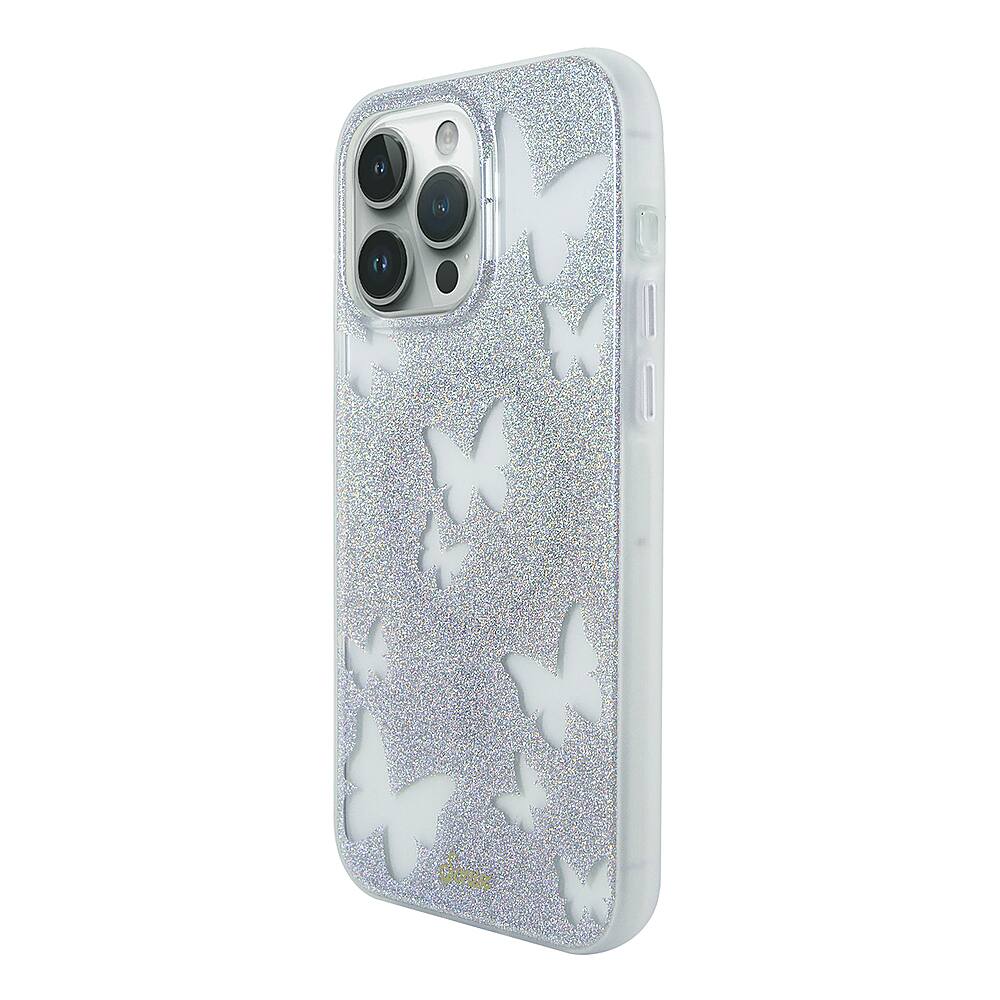Alt View 1. Sonix - Sonix Magsafe case for Apple iPhone 15 Pro Max - Glitter Mariposa Silver.