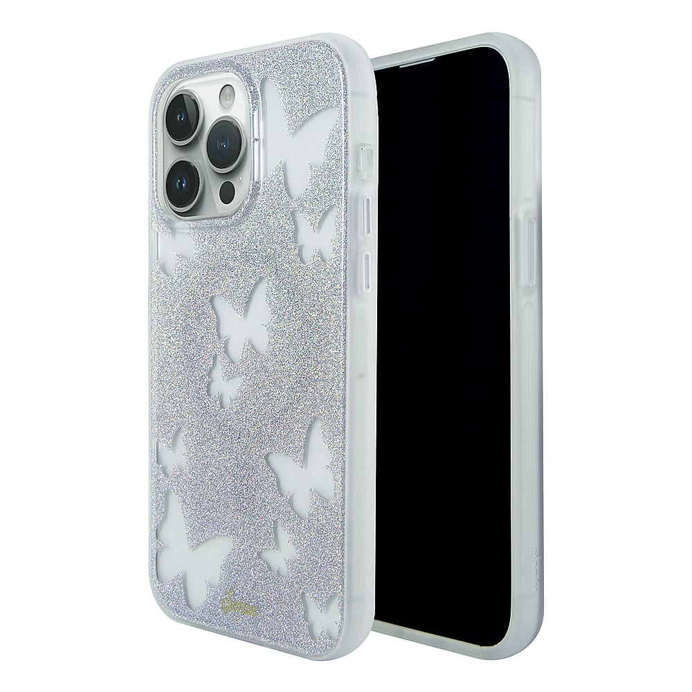 Alt View 3. Sonix - Sonix Magsafe case for Apple iPhone 15 Pro Max - Glitter Mariposa Silver.