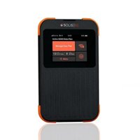 Solis - 5G Mobile Wi-Fi Hotspot - Local & International Coverage Router with Lifetime Data Plan - Black / Orange - Angle_Zoom