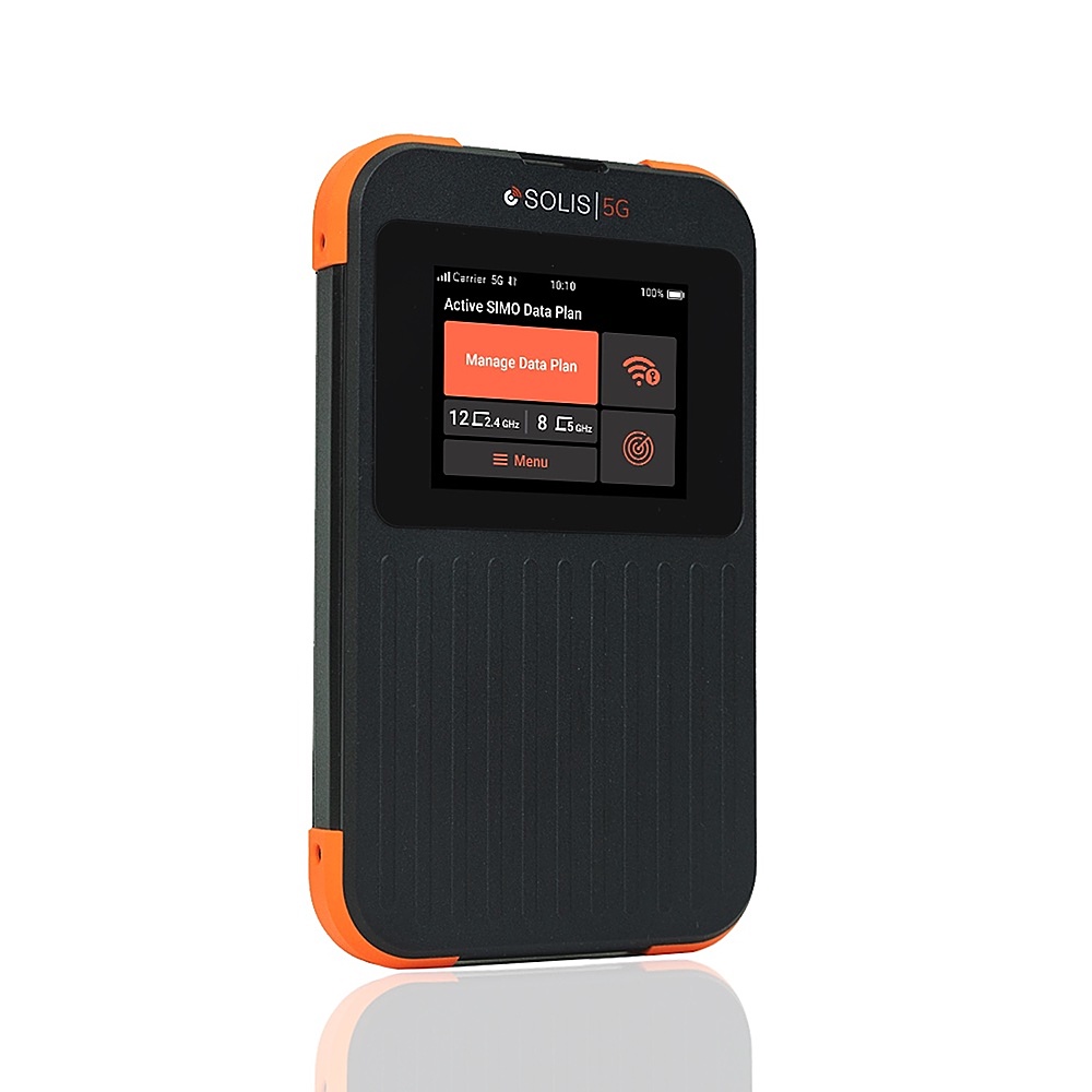 Solis 5G Mobile Wi-Fi Hotspot Local & International Coverage Router with  Lifetime Data Plan Black / Orange HS600000 - Best Buy