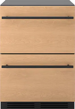 Zephyr - Presrv 5.1 Cu. Ft. Built-In Dual Zone Compact Refrigerator Drawers - Custom Panel Ready